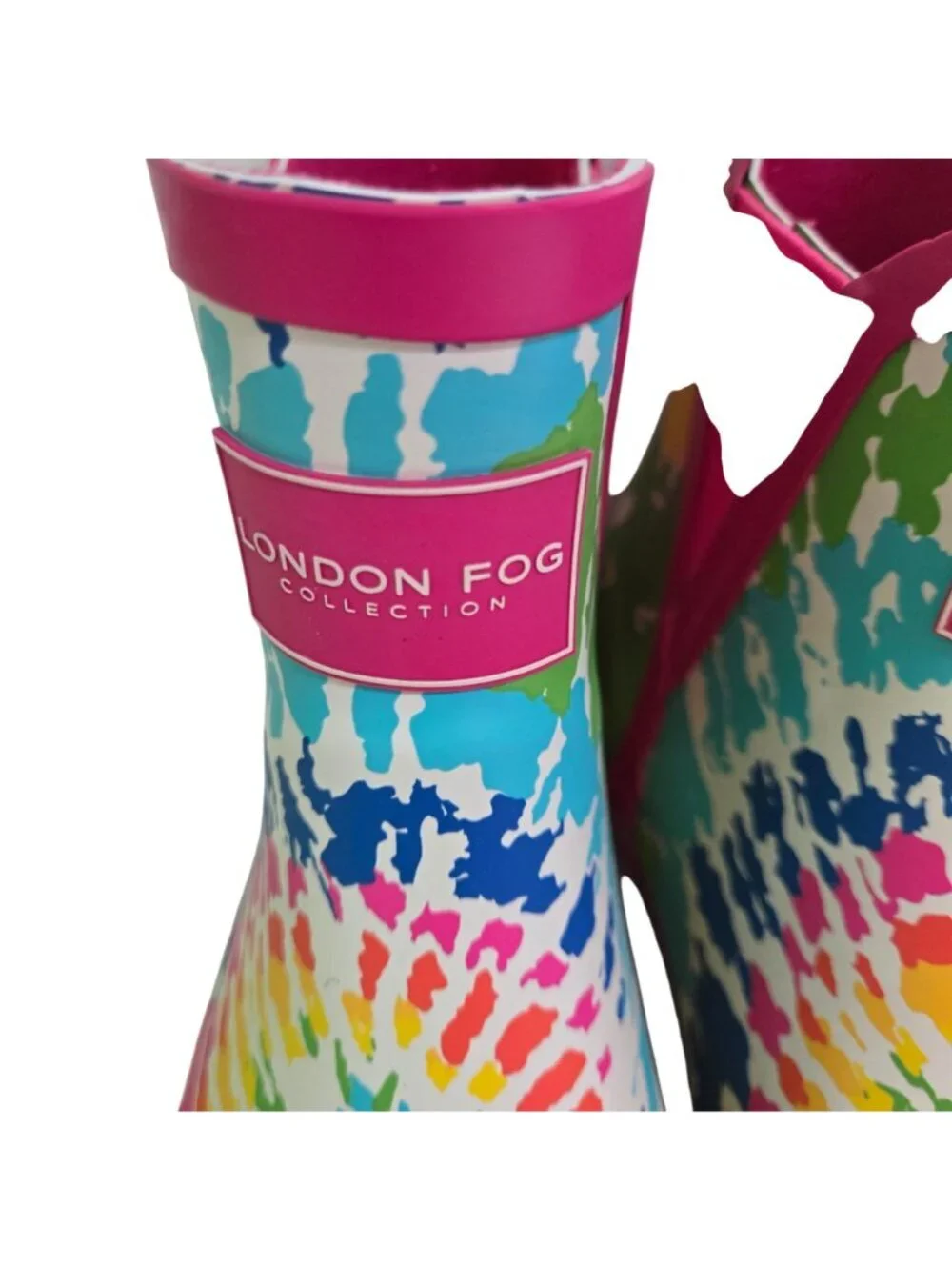London Fog Piccadilly Rain Boot Chelsea Gusset Pull On Rainbow Size 9M